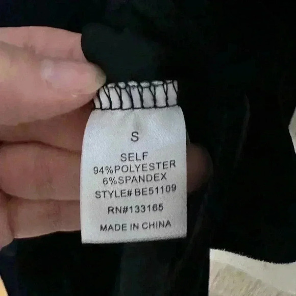 Naked Wardrobe Black Velvet Mini Dress with Slit Small - Picture 7 of 7